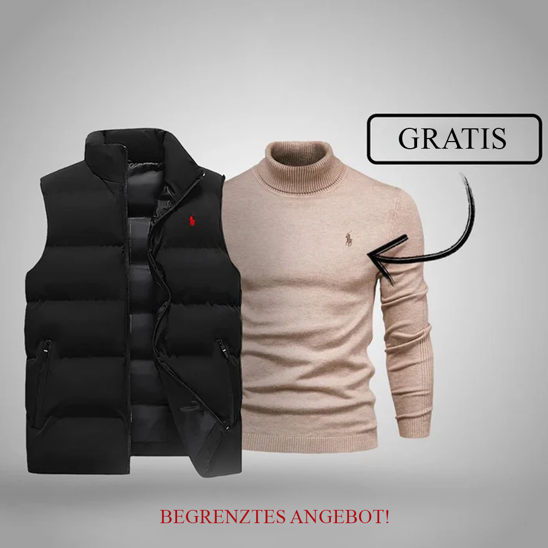 Ꮢalph Ⅼauren | Premium Herren Winterweste + Gratis Strickpullover Set